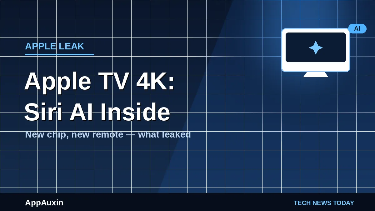 New Apple TV 4K release date leak graphic showing Siri AI and updated remote coming this fall
