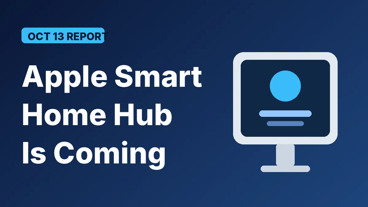Illustration of the Apple smart home hub, a square-screen device reportedly coming October 13