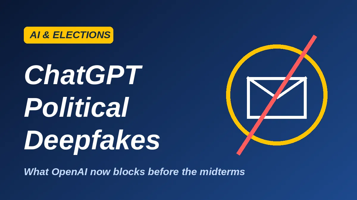 ChatGPT Political Deepfakes: What OpenAI Now Blocks Before the Midterms