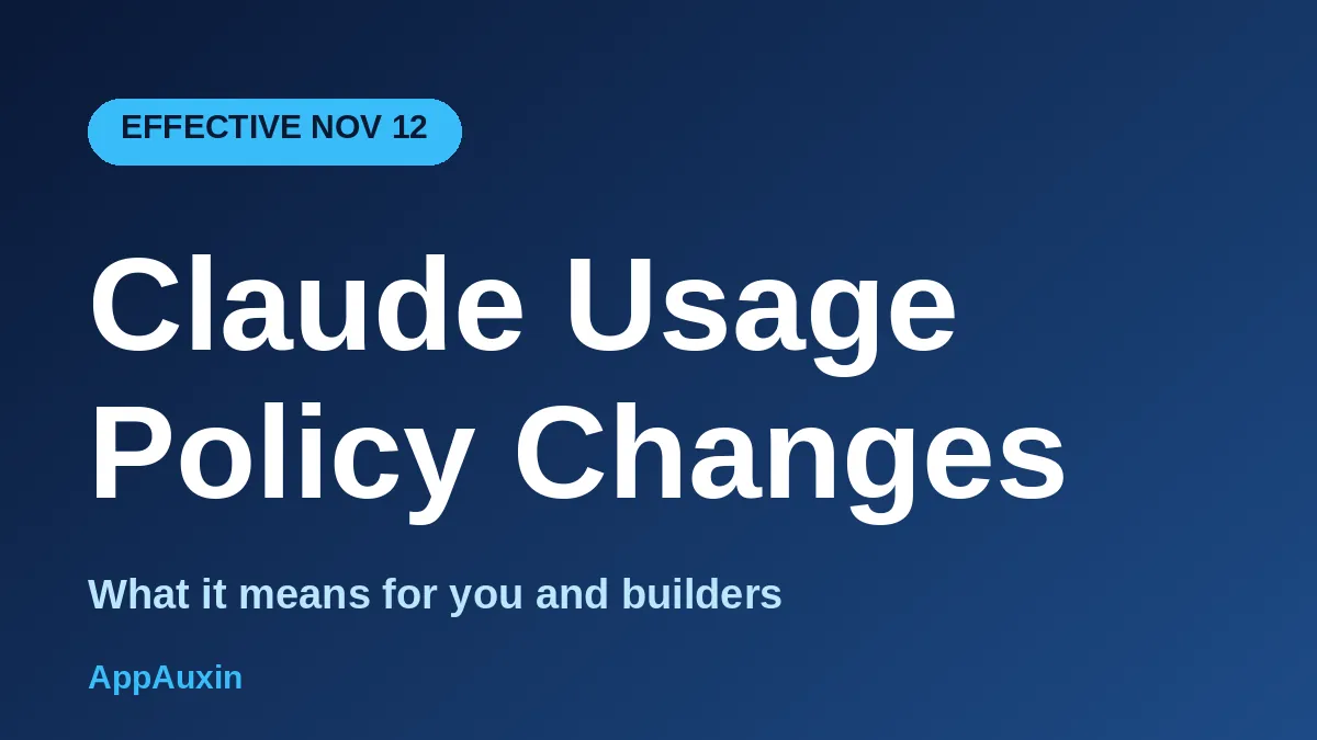 Claude usage policy changes effective November 12 graphic on a dark blue gradient