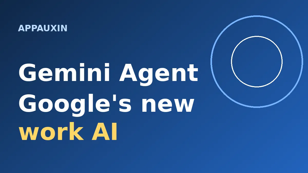 Gemini agent, Google Cloud's new AI agent for work, shown on a blue gradient graphic