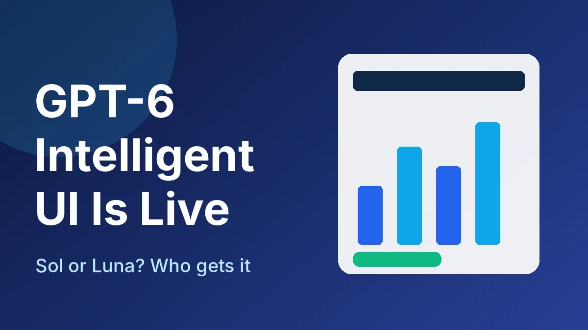 GPT-6 Intelligent UI Is Live in ChatGPT: Who Gets Sol and Luna