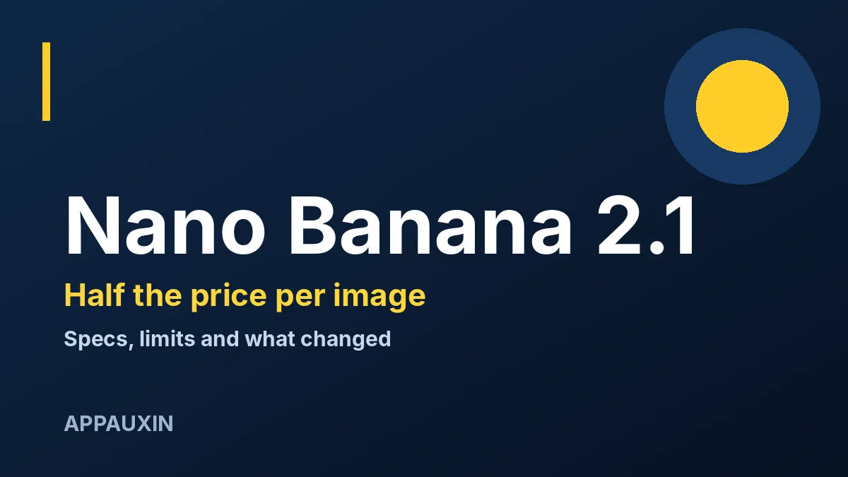 Title card reading Nano Banana 2.1, Google's updated image model