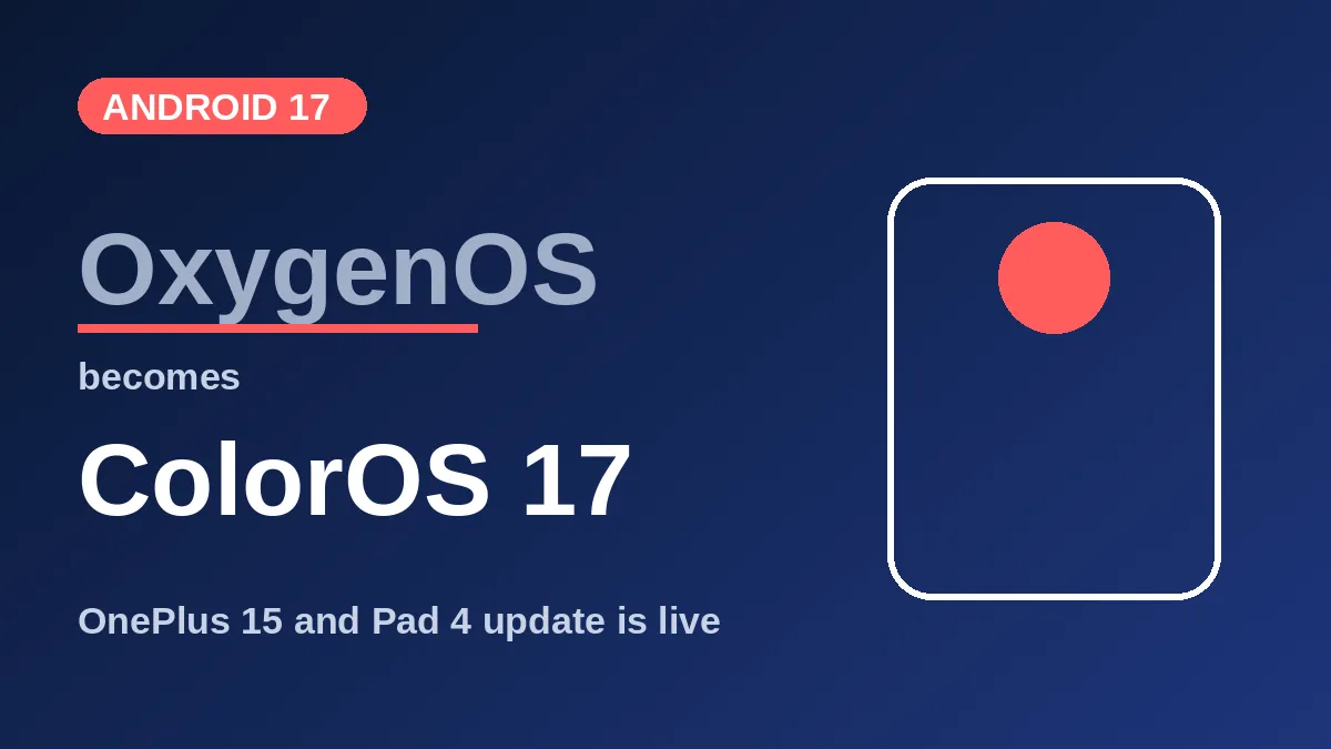 OnePlus 15 Gets Android 17 as ColorOS 17, and OxygenOS Is Gone