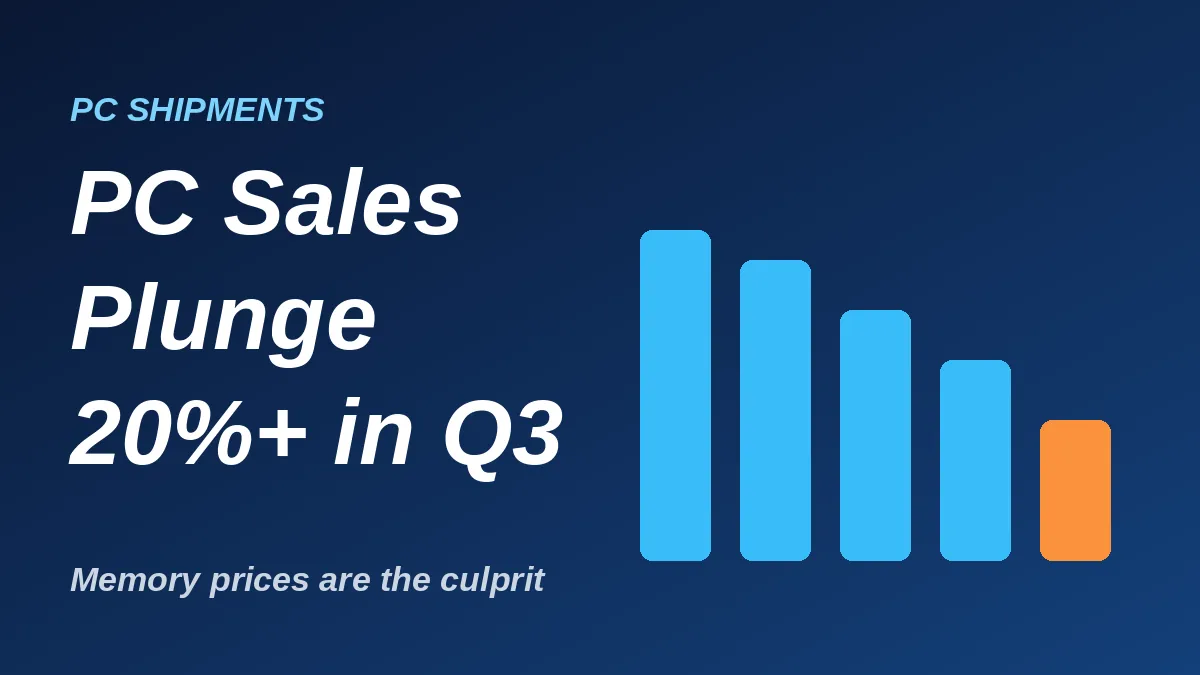 Q3 2026 PC Shipments Fell 20%+: Why Your Next Laptop Will Cost More
