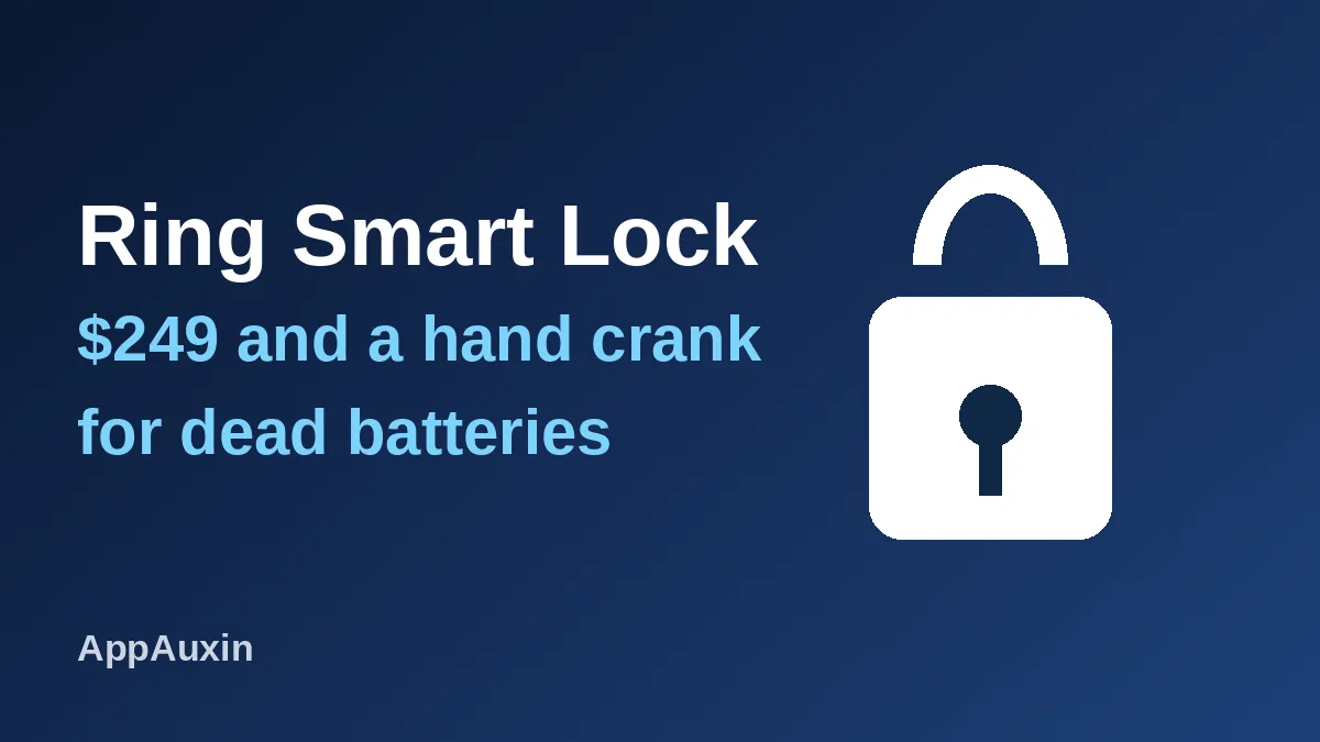 Ring Smart Lock Costs $249 and Has a Hand Crank for Dead Batteries