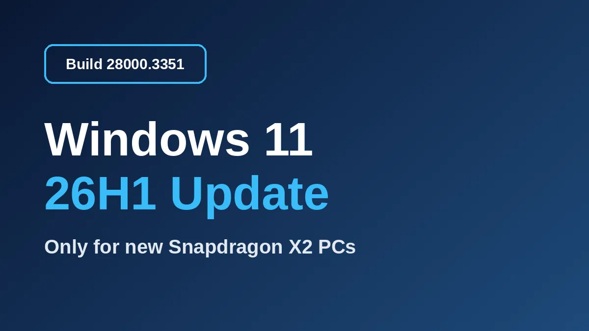 Windows 11 26H1 Gets Its November Update, But Your PC Won’t