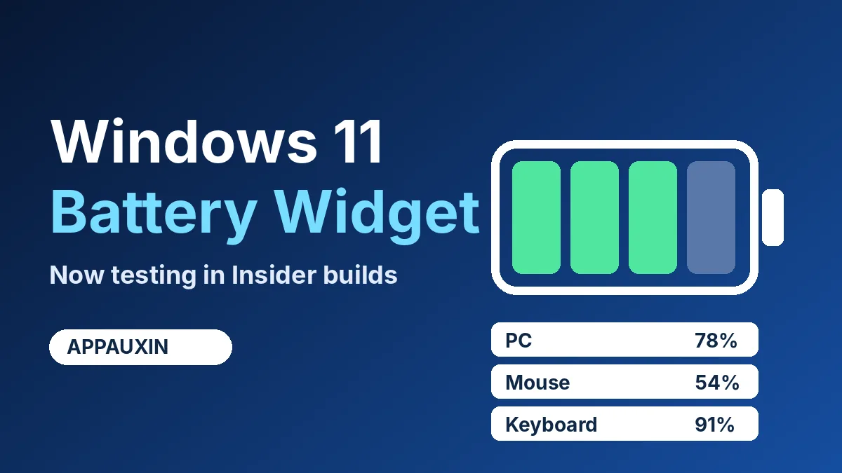 Windows 11 Battery Widget Is Rolling Out to Insiders: Here’s What It Shows