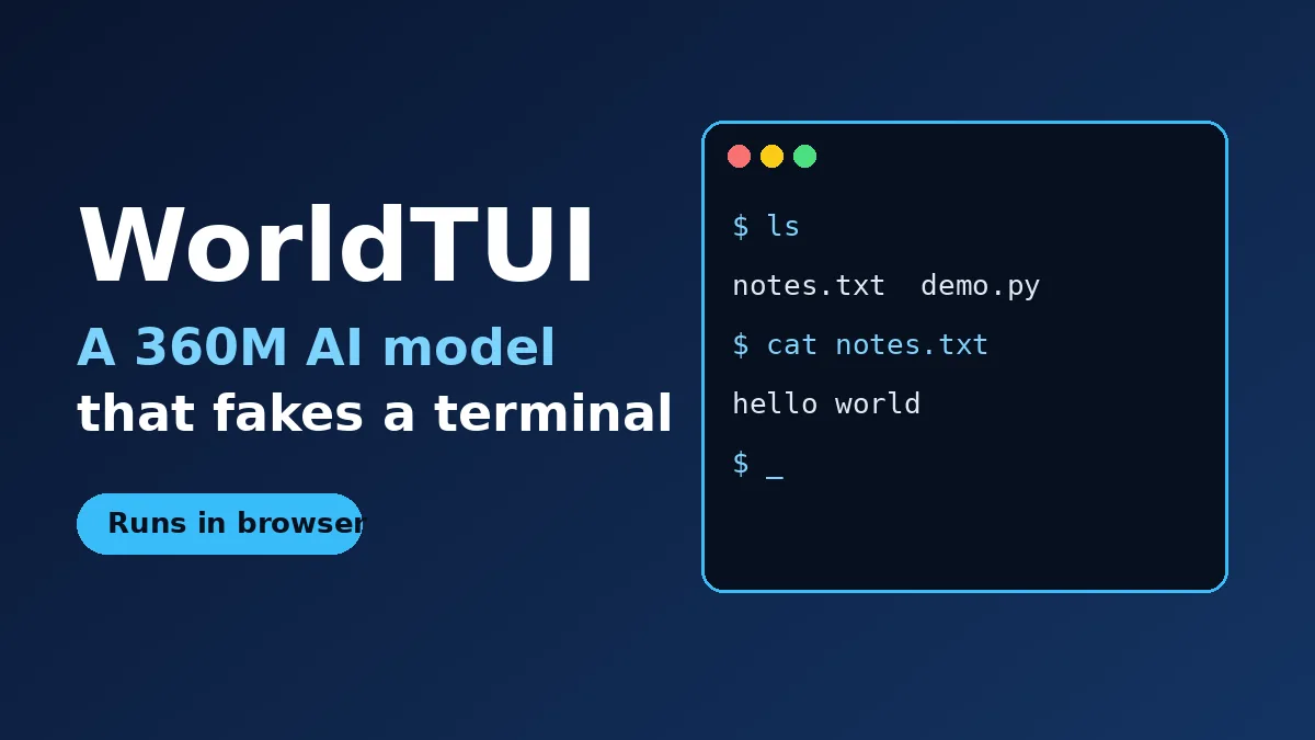 WorldTUI: The 360M AI Model That Pretends to Be a Terminal in Your Browser