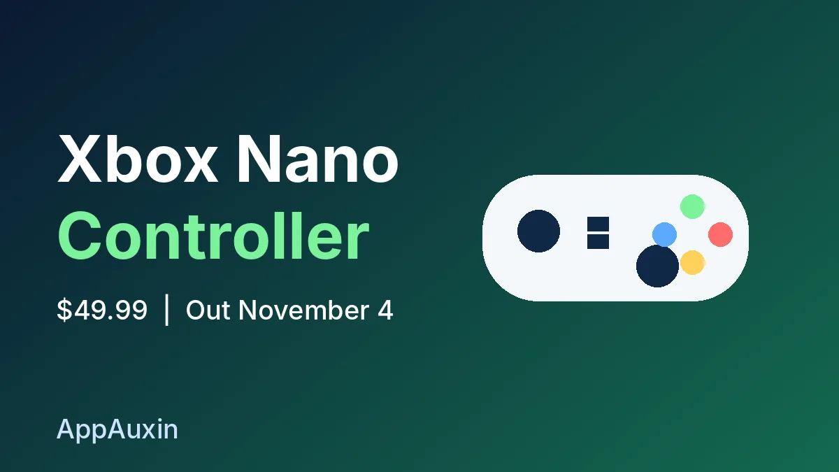 Xbox Nano Controller Is Microsoft’s Pocket-Sized $49.99 Gamepad: What to Know Before Nov 4